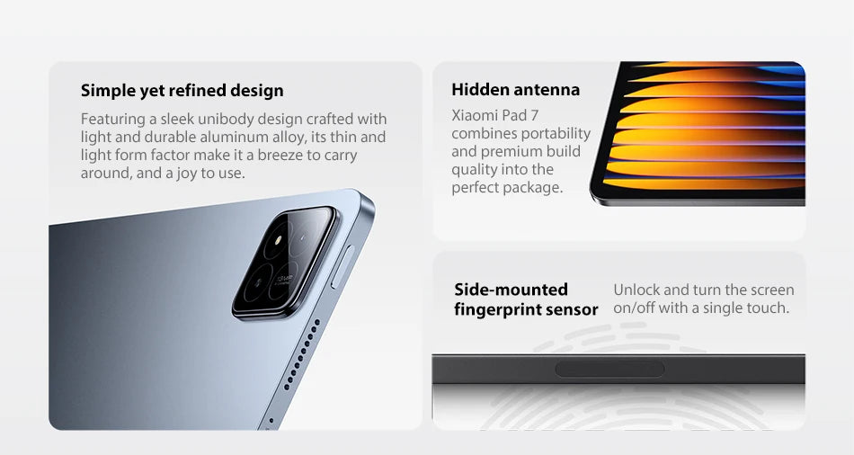 Global Version Xiaomi Pad 7 Mi Tablet 11.2" 3.2K 144Hz Display Adreno GPU 45W Turbo charge 8850mAh Snapdragon 7+ Gen 3