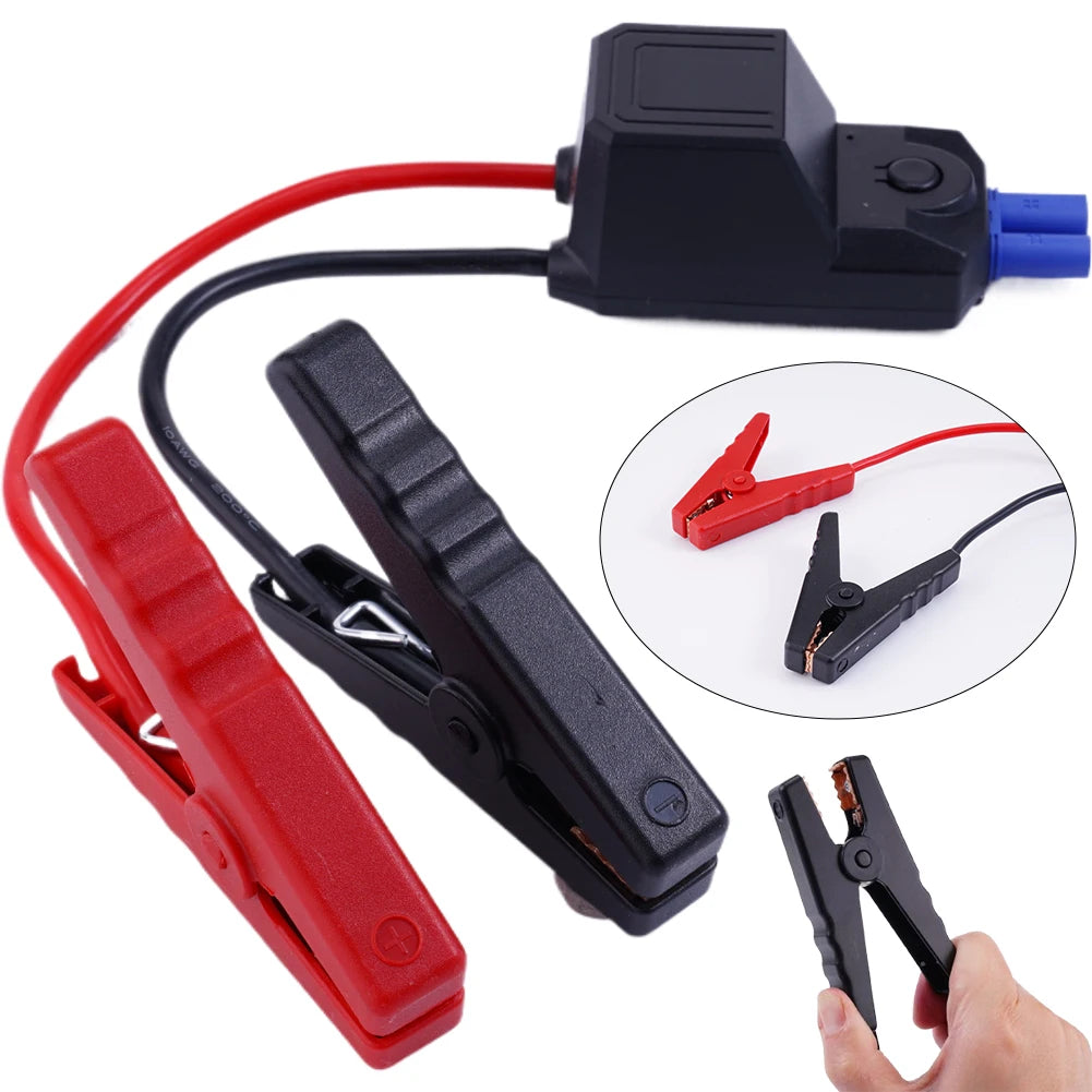 12V Jump Starter Alligator Clip For Car Trucks Emergency Battery Jump Cable Clamps With EC5 Plug Connector Car Accessories