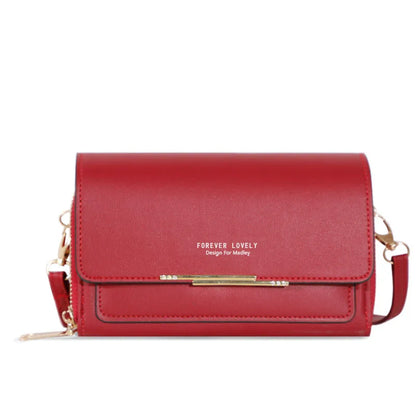 Nuevos bolsos de piel sintética para mujer, multifuncionales, de gran capacidad, tipo bandolera, a la moda, para teléfono