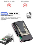 Slim Wallet For Men - Front Pocket RFID Blocking Minimalist Wallet For Men - Metal Wallet With Money Clip For Men
