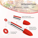 Food Tong Stainless Steel Kitchen Tongs Silicone Nylon Non-Slip Cooking Clip Clamp BBQ Salad Tools Grill Kitchen Accessories