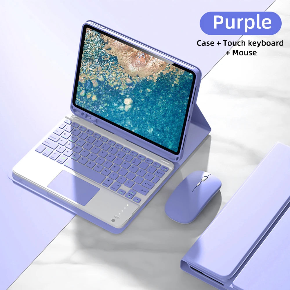 For iPad 5th Gen 2017 6th Gen 2018 9.7inch Case, Bluetooth keyboard case for iPad Air 1st 2nd Pro 9.7inch