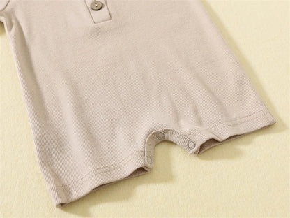 Pelele de verano para bebé, pijama fino de manga corta, mono acanalado, ropa de punto elástica, mono para niña