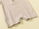 Pelele de verano para bebé, pijama fino de manga corta, mono acanalado, ropa de punto elástica, mono para niña