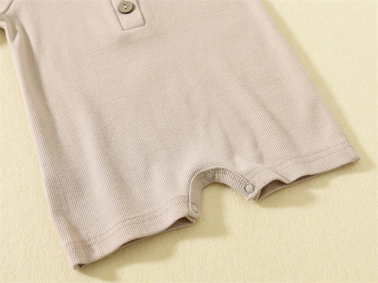 Pelele de verano para bebé, pijama fino de manga corta, mono acanalado, ropa de punto elástica, mono para niña