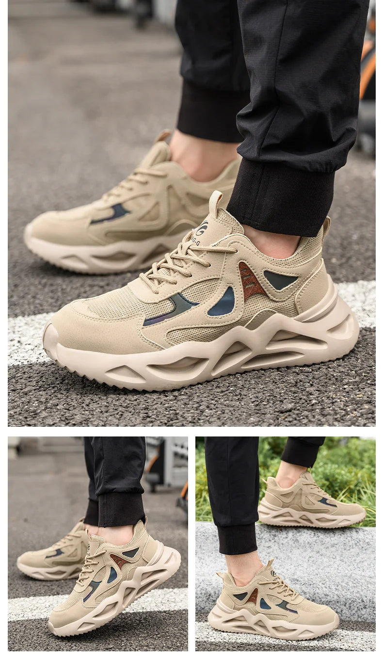 Lightweight Safety Shoes Men Women Work Shoes Steel Toe Cap Working Boots Sneakers Man Women Breathable Shoes Tactical Boots