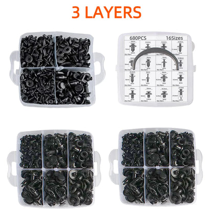 Auto Plastic Bumper Fastener Rivet Retainer Push Type Engine Cover Fastener Fender Car Door Trim Panel Clip