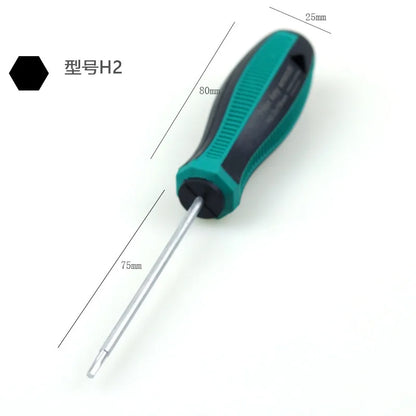 1pcs Tip Hex Socket Screwdriver  Total Length CR-V Non-magnetic Hexagonal Socket Wrench Nut Driver Hand Tool