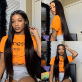 HD Lace Frontal Wig 13x6 13x4 Lace Front Wig Human Hair 30 Inch Bone Straight Transparent Lace Human Hair Wigs 4x4 HD Closure Wig