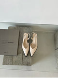 Summer Women's Cover Toe Sandals Elegant Shallow Slip On Shoes Comfort Low Heel Dress Street Style Shoes