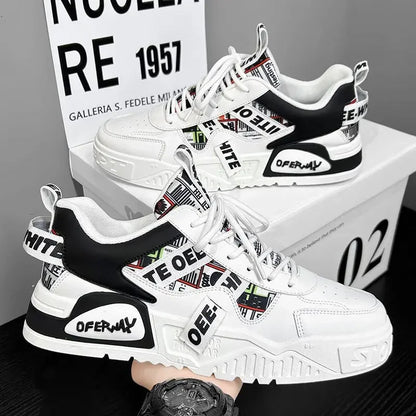 Nuevas zapatillas de skate para hombre, zapatillas de verano de cuero, informales, de moda, para exteriores, para correr, deportes, senderismo, tenis, plataforma, de diseñador de lujo