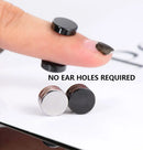 1/3Pairs 6MM Crystal Magnetic No-Pierce Stainless Steel Stud Earrings for Men Punk Zircon Magnet Earrings Non Piercing Jewelry