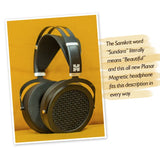 HIFIMAN SUNDARA Over-Ear Full-Size Planar Magnetic Headphones (Black) with High Fidelity Design Metal Casing