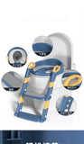 New Children's Toilet Stepped Baby Boys and Girls Toilet Training Foldable Foot Stool Toilet Seat Ring Stepped Assisted Tool