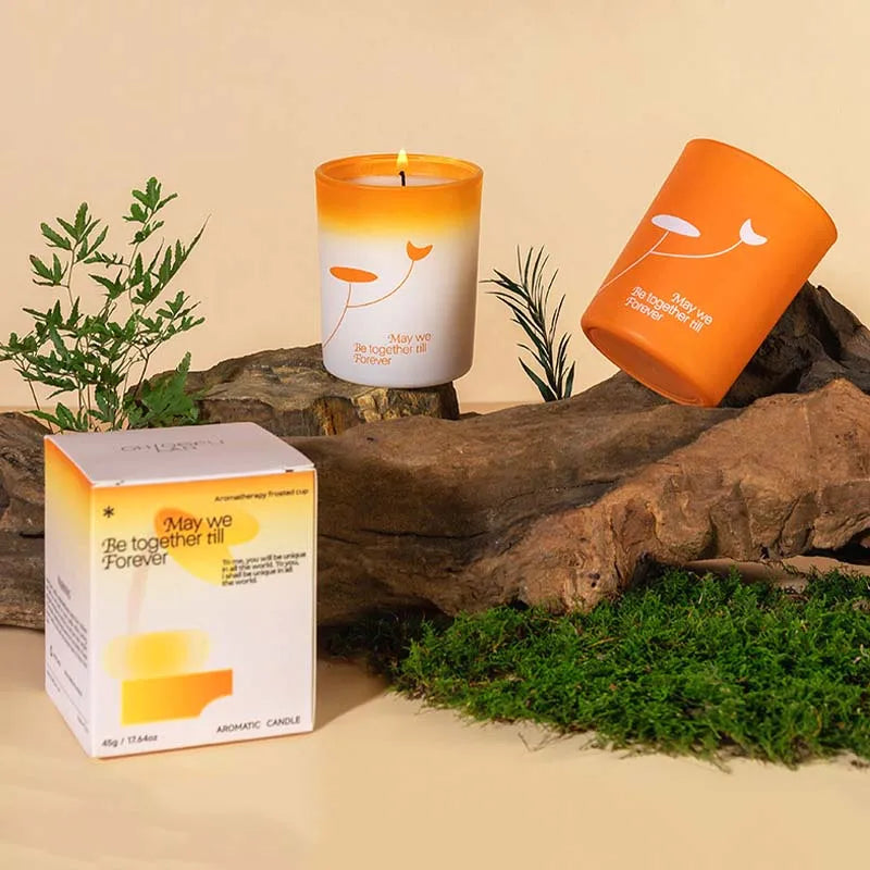 Aromatic Jar Candles for Room Decor, Ebony Sandalwood Scented Candle, Guest Gift Souvenir Candles