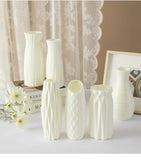 4066 Simple Plastic Vase Silver Willow Hydroponic Flowers Artificial Flower Vase Desktop Living Room Decoration Ornaments