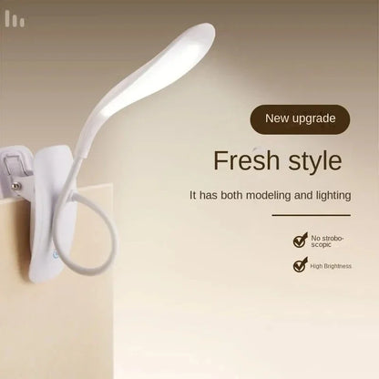 Duckbill USB Charging Desk Lamp 3 Level Touch Dimming LED Eye Protection Study Clip Book Light for Bedroom Bedside Reading