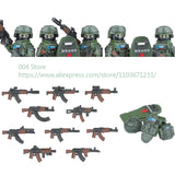 Military Special Forces Action Figure Building Blocks Ghillie Suit Weapons Sniper SWAT Ghost KSK Police Bandit Boy Toy Gift F029