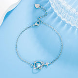 S925 Sterling Silver Shiny Star Crystal Hand Bracelets for Women Vintage Jewelry Luxury Accessories 