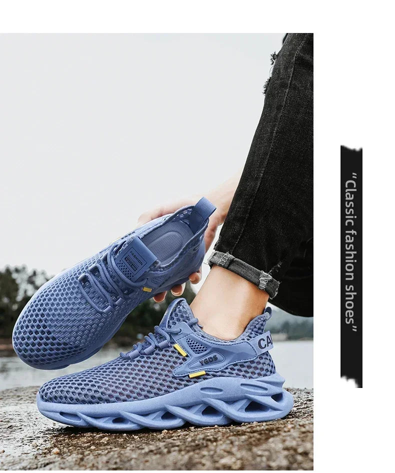 Men's Summer Mesh Sneakers - Breathable for Casual Outdoor Running Tennis Hiking & Luxury Platform Loafers Style