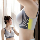 Sujetador Push-up inalámbrico Super Gather para mujer, ropa interior ajustable con soporte suave, sujetador de realce sin costuras antiflacidez