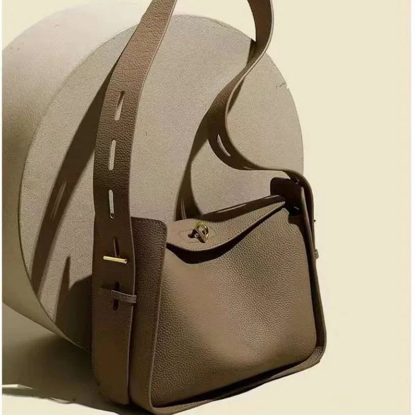 New Genuine Leather Luxury Designer Women's Shoulder Crossbody Underarm Bags Cowhide Ladies' Large Capacity Tote Bag Fashion Purse