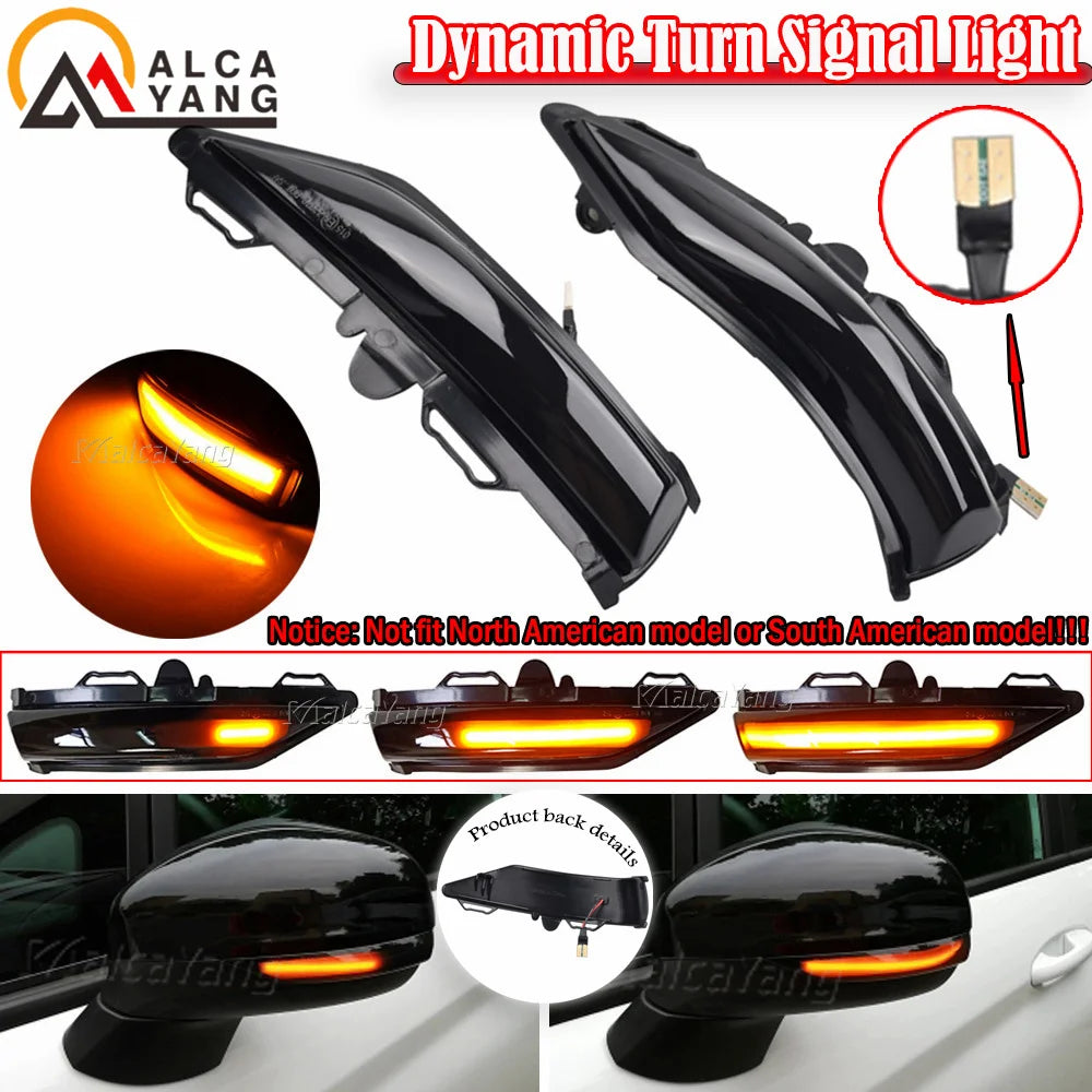 Luz LED intermitente para Ford Fiesta ST Line MK8, espejo retrovisor lateral, intermitente dinámico, repetidor, 2018-2019