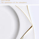 Ceramic Square Plates and Bowl Set Dinner Set Plates and Dishes Bone Porcelain Tableware Phnom Penh Cutlery Kitchen Accessories