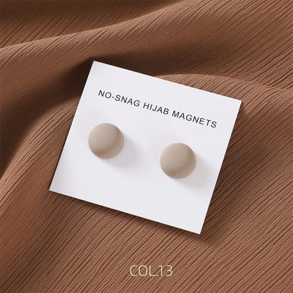Safe macaron cor hijab broche forte chapeamento de metal magnético hijab clipe luxo sem buraco pinos broches ímã para lenço muçulmano