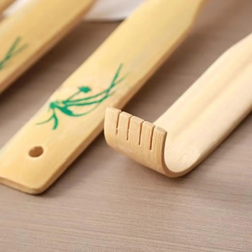 Bamboo Portable Back Scratcher Wooden Body Roller Stick Backscratcher Wooden Scratching Backscratcher Massager