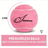 12pcs Tennis Balls with Mesh Carry Bag Practice Ball High Elasticity Pet Dog Playing Balls Outdoor Training Sports Rubber Tennis