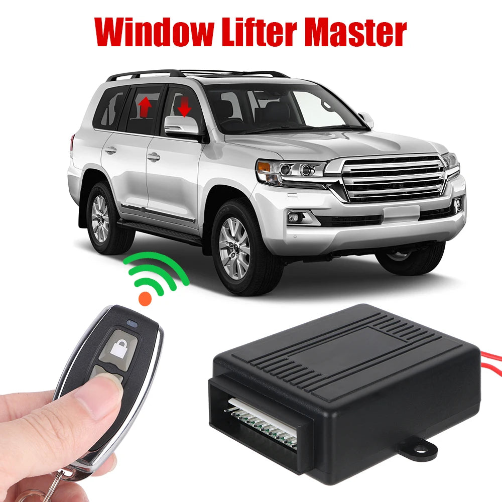 Control remoto, puerta de coche, ventana, camión, elevador maestro, 12V, sistema sin llave para coche con 2 controladores, desbloqueo de cerradura de puerta Central