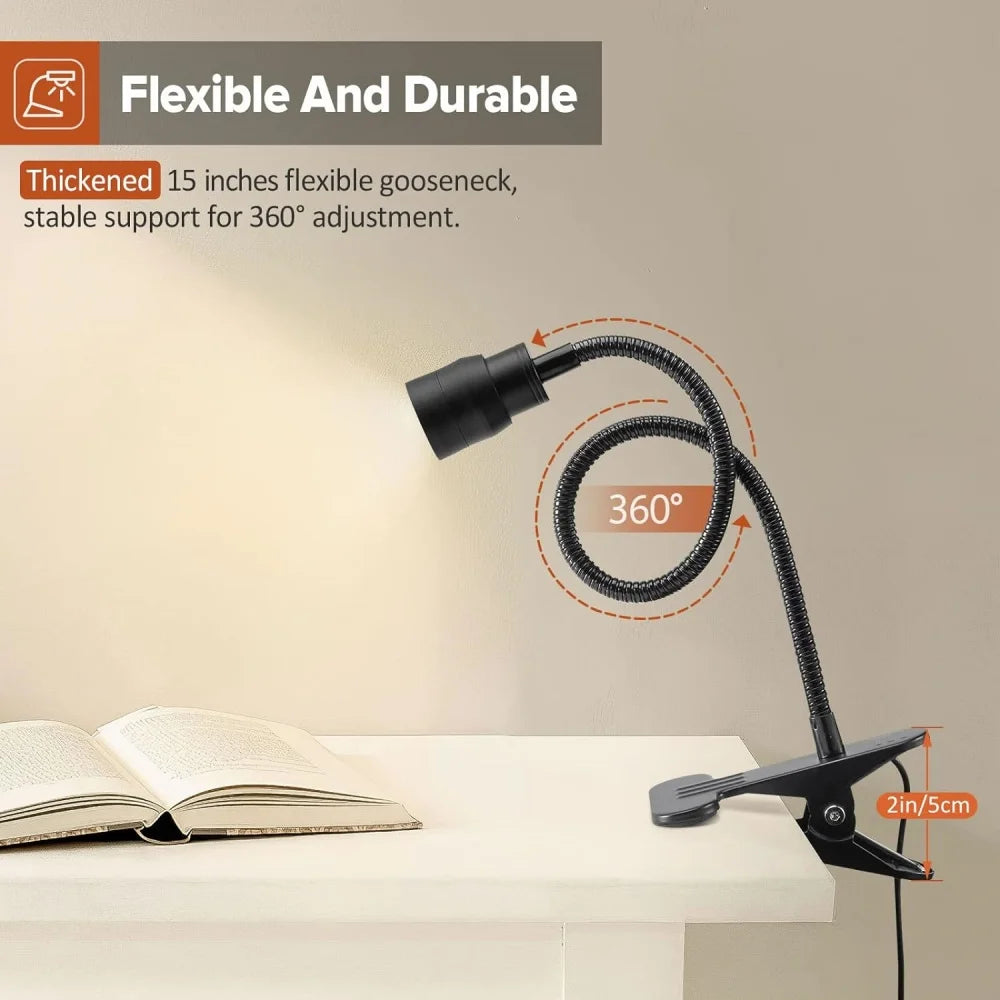 Zoomable led luzes de leitura braçadeira usb livro luz flexível pescoço de ganso ler luz da noite ajustável livro lâmpada studing lâmpada de leitura