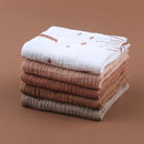 5 toallas de algodón absorbentes y suaves para bebé, para limpiar la cara, pañuelos, toallitas para el baño y la alimentación.