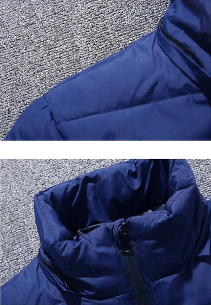 Chaqueta de plumón de 20 grados para hombre, parka de invierno para hombre, chaqueta de plumón de pato blanca con capucha para exteriores, abrigo de nieve acolchado grueso y cálido de gran tamaño M-4XL