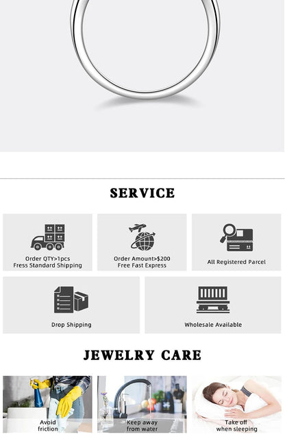 PERFANY 0.5-2CT Moissanite Ring for Women S925 Pure Silver Laboratory GRA Certified Diamond Wedding Luxury Jewelry