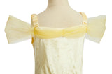 Children Princess Costume Kids Halloween Carnival Beauty Beast Birthday Party Clothes Girl Yellow Belle Cosplay Dress Up