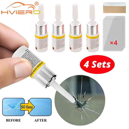 Car Windshield Repair Tool 1/4/10X DIY Phone Screen Kit Restoration Curing Glue Auto Glass Scratch Crack Restore