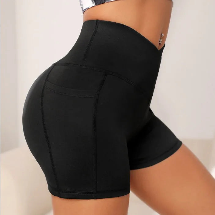 Peach High-waisted Butt-lifting Three-Point Shorts for Women for Tight Yoga, Fitness, Running, Dance, and Sports