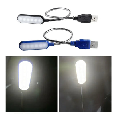 Portable USB Book Light Mini LED Reading Table Lamp Flexible 6leds Night Lights Book Lamp For Laptop Notebook PC Computer