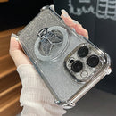 Xiaomi14t Shockproof Plating Butterfly Holder Case On For Xiaomi Mi 14t Pro Mi14t 14 T Mi14tpro Silicone Stand Cover 13t Mi13t