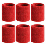 6pcs Sweat Absorption Sports Wristband, Moisture Wicking Wrist Guard For Tennis, Basketball, Running