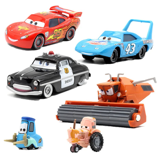 Disney Pixar Cars Toy | Metal Diecast Car Toy Lightning McQueen Frank Fritter The King | Kids Birthday Holiday Toy Car Gifts