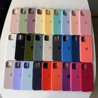 Official Original Silicone Phone Case For iPhone 16 13 15 14 12 Pro Apple Case for iPhone 16 Plus 13 14 11 12 15  Pro Max cover