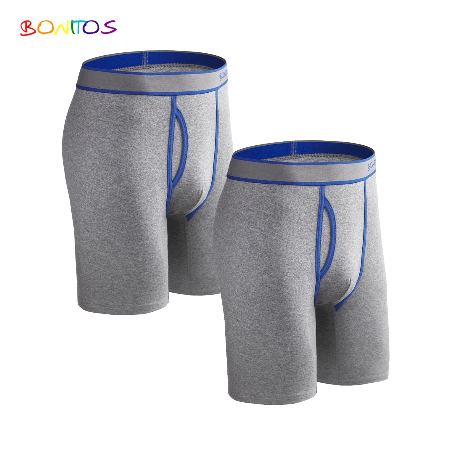 2-pack Long Leg Boxer Shorts Men's Underwear Kit Homme Underpants Boxershorts Slip Underwear for Man Cotton Male Sexy Set Box Gym