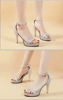 Zapatos de tacón súper alto 2023 para mujer, zapatos de punta abierta, zapatos de fiesta de boda, sandalias de verano, plataforma de moda, tacones finos 