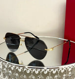 Ollymurs  Frameless Brushed SunglassesDesigner CT0427S CAR Card Home New Men's Comfortable Fashion Anti-ultraviolet Sunglasses