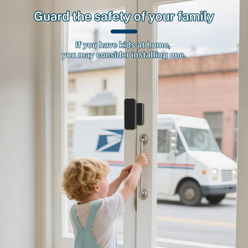 Tuya Zigbee Wifi Door and Window Sensor Security Burglar Alarm Magnetic Presence Sensor Smart Life Works with Google Home Alexa