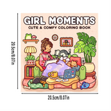 Cozy Atmosphere Relaxing Coloring Book for Adults and Teens Bold Easy-to-follow Patterns and Girl Moments