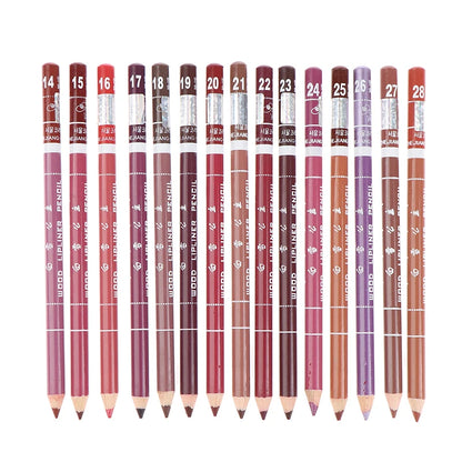 Professional Wood Lip liner Waterproof Lady Charming Lip Liner Soft Pencil Makeup Women's Long Lasting Cosmetic Tool 28Color